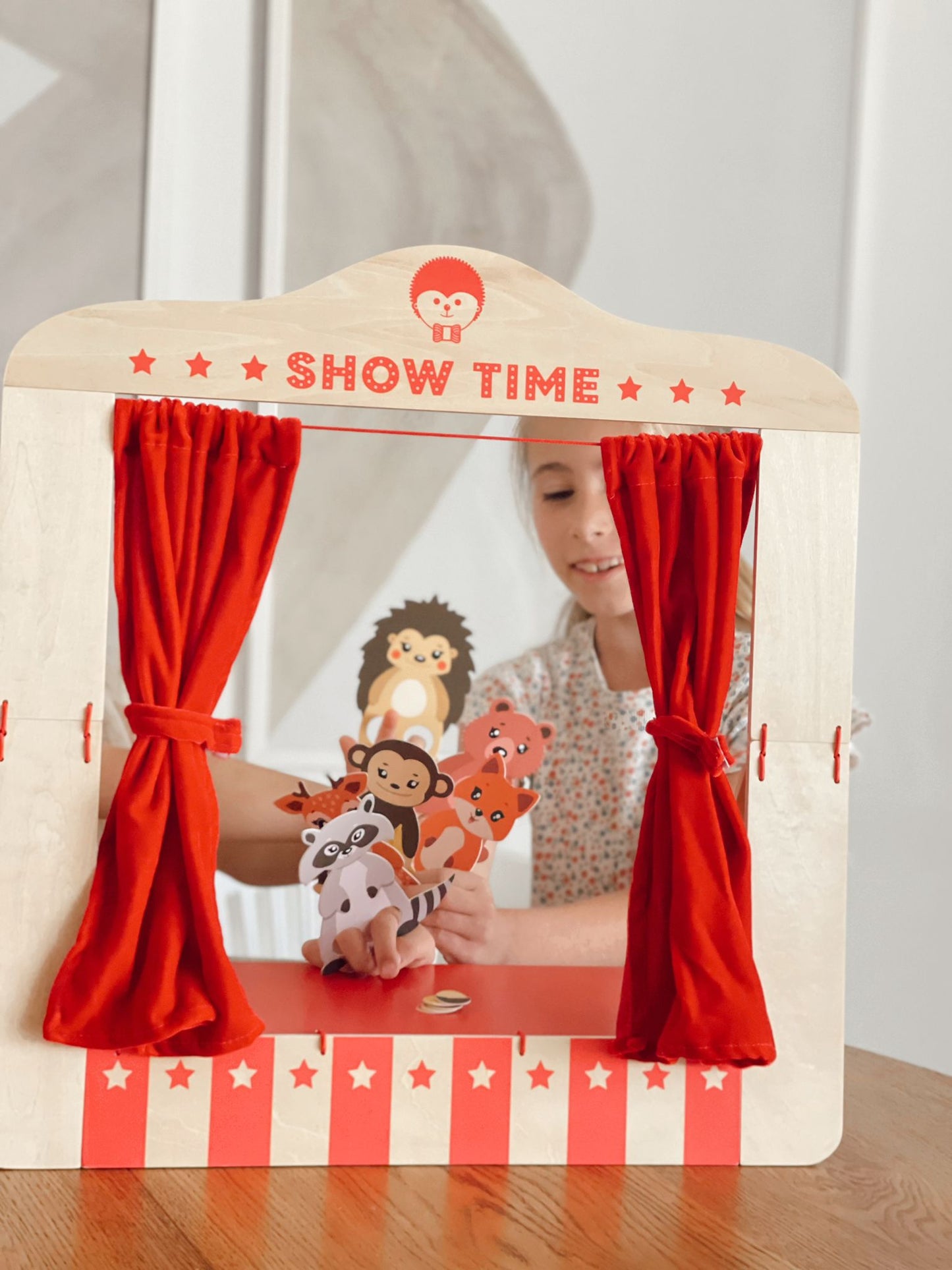 Wooden Table Top Puppet Theater