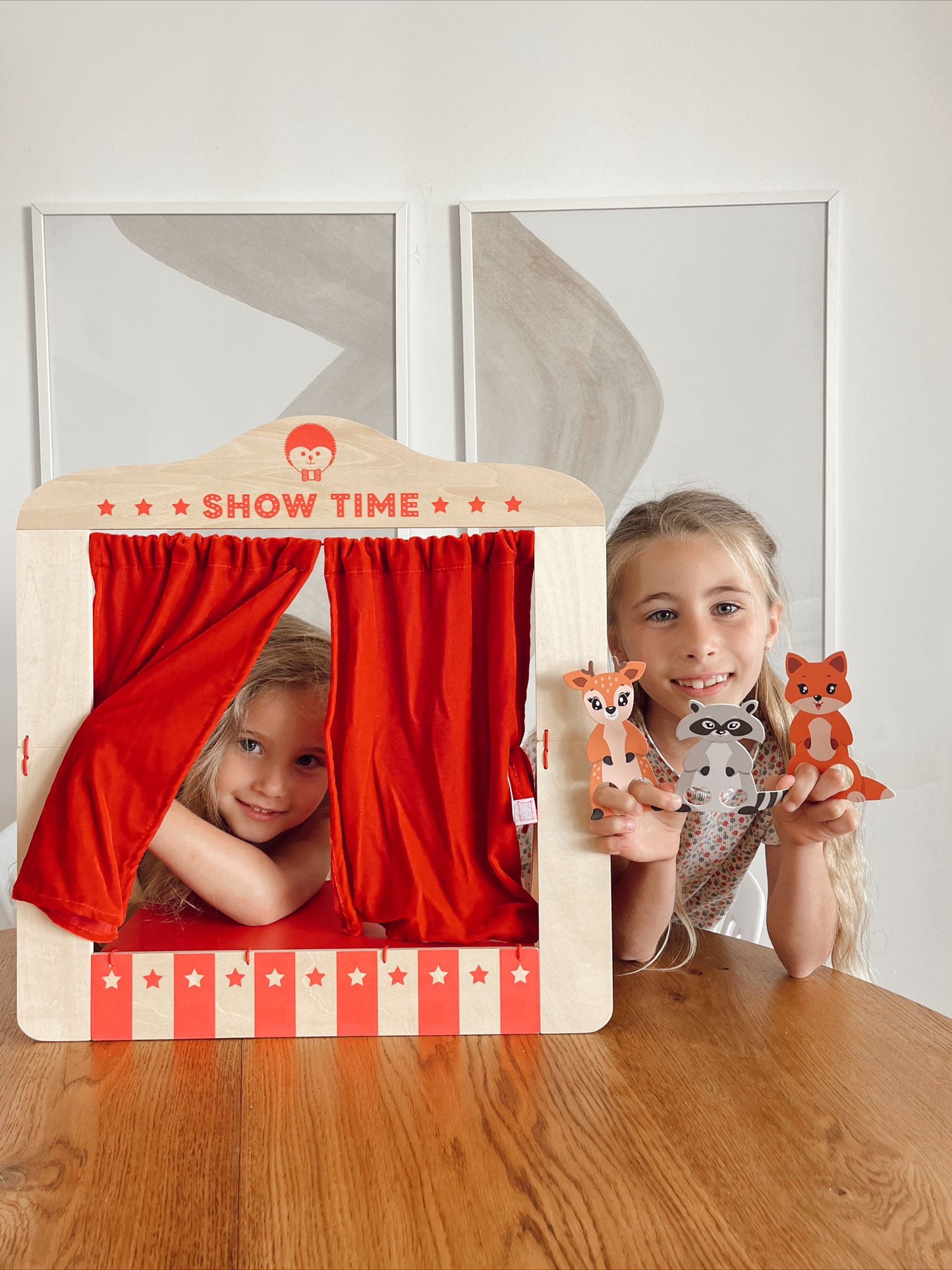 Wooden Table Top Puppet Theater